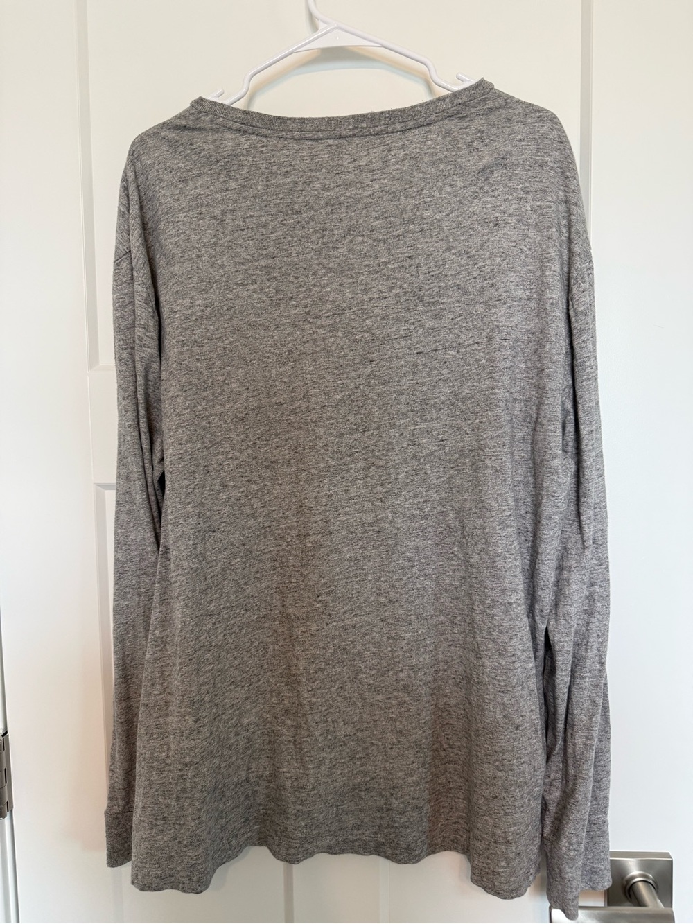 Polo by Ralph Lauren Heather Gray V-Neck Long Sleeve Tee - Picture 2 of 6